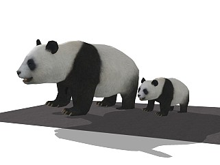 精品动物<em>模型</em>-<em>熊猫</em>